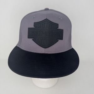 NWT Harley Davidson Hat Fitted Small‎ Motorcycles Gray Men